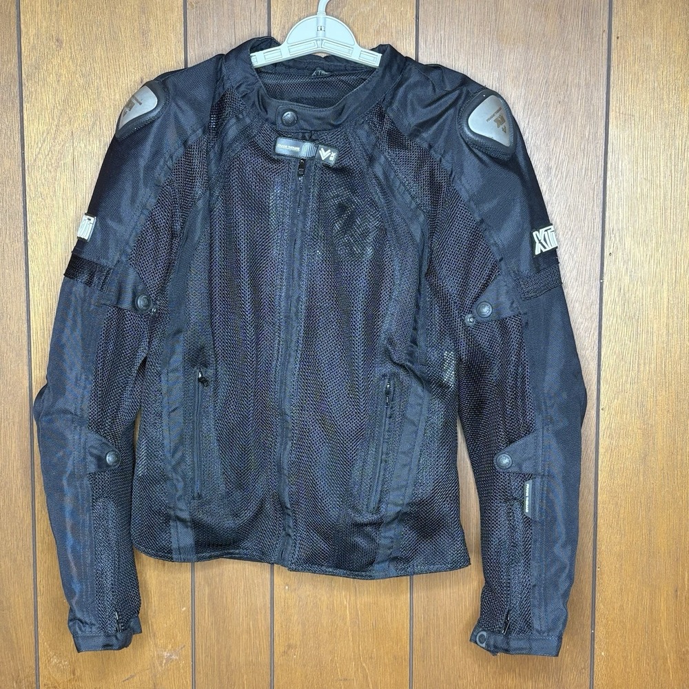 Frank Thomas XTi Motorcycle Jacket Men's M Black Mesh CE Armored Sport Riding